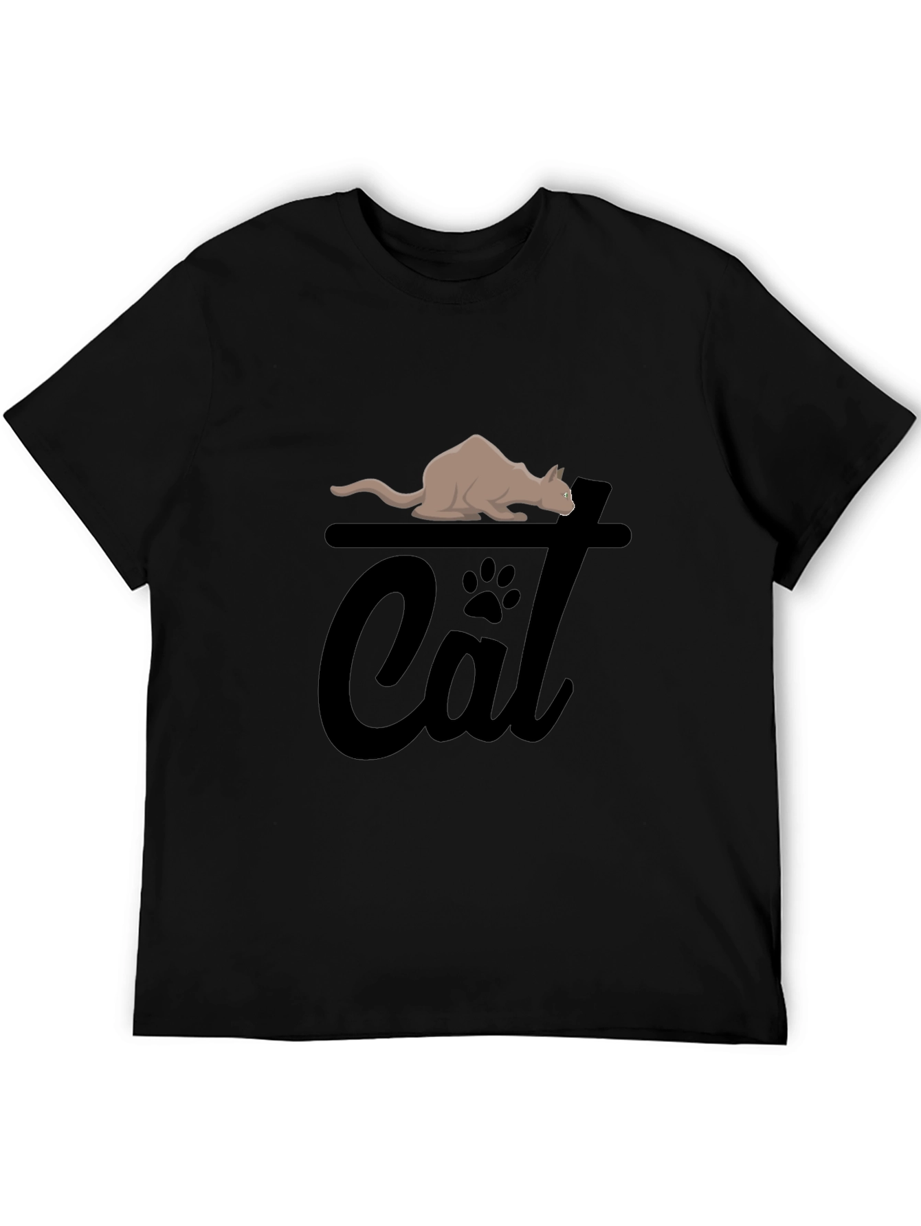 Cat Graphic Tee - Unisex Black T-Shirt