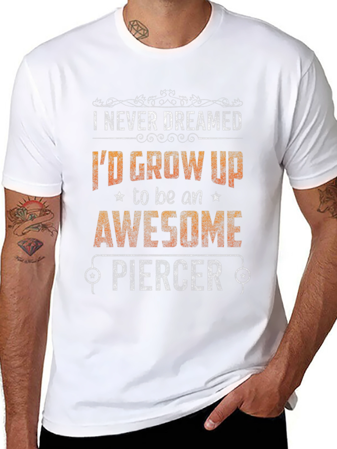 Awesome Piercer Graphic Tee - Funny Job Pride T-Shirt
