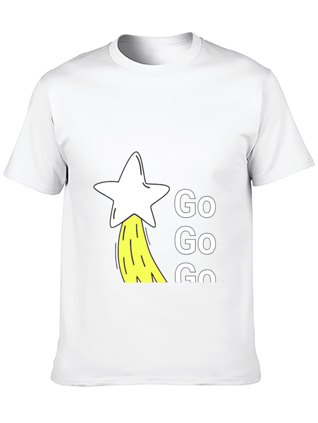 Go Go Go Star Graphic Black T-Shirt