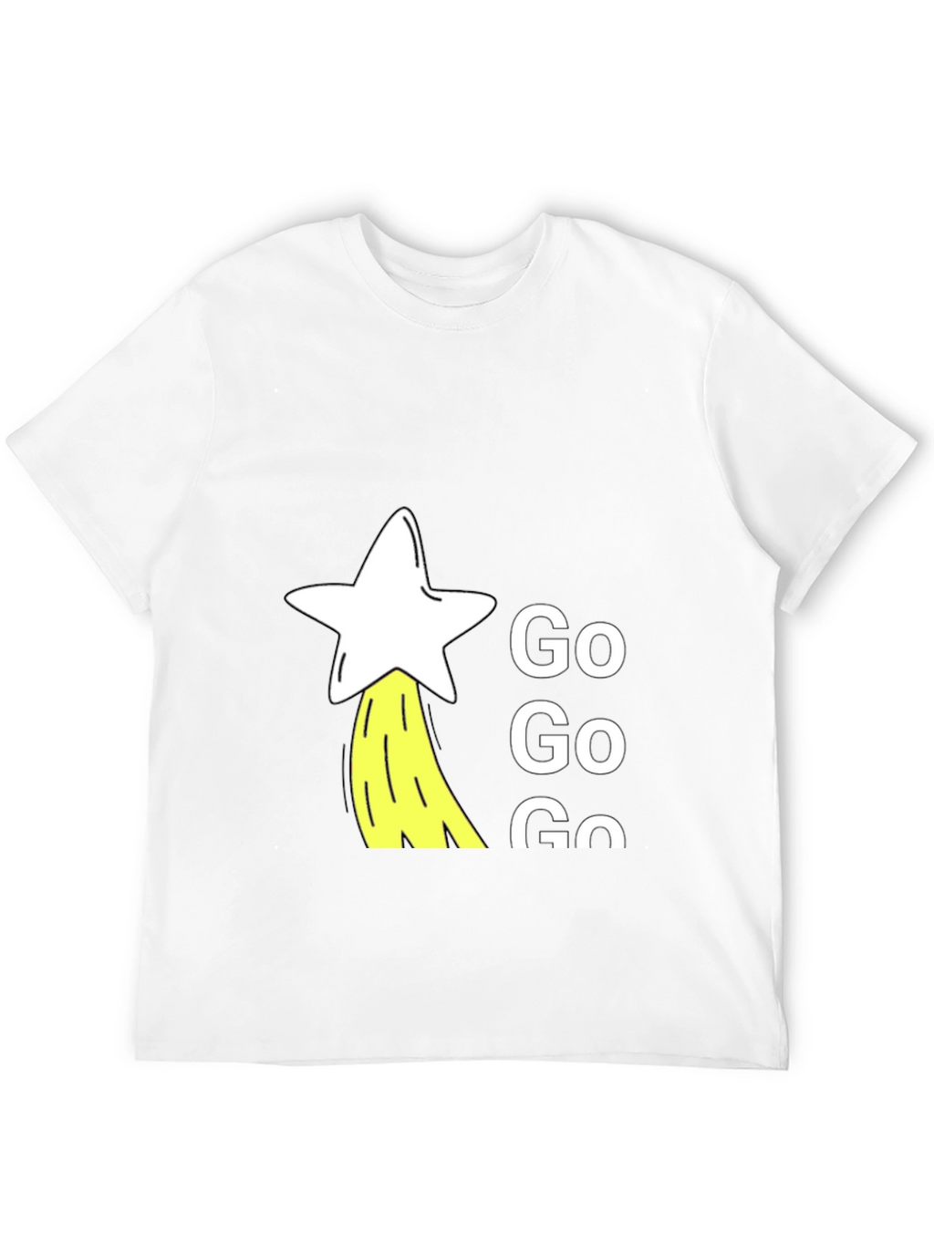 Go Go Go Star Graphic Black T-Shirt