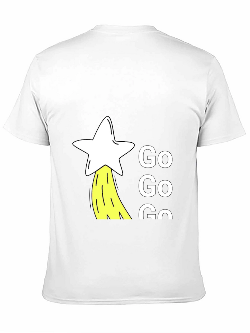 Go Go Go Star Graphic Black T-Shirt
