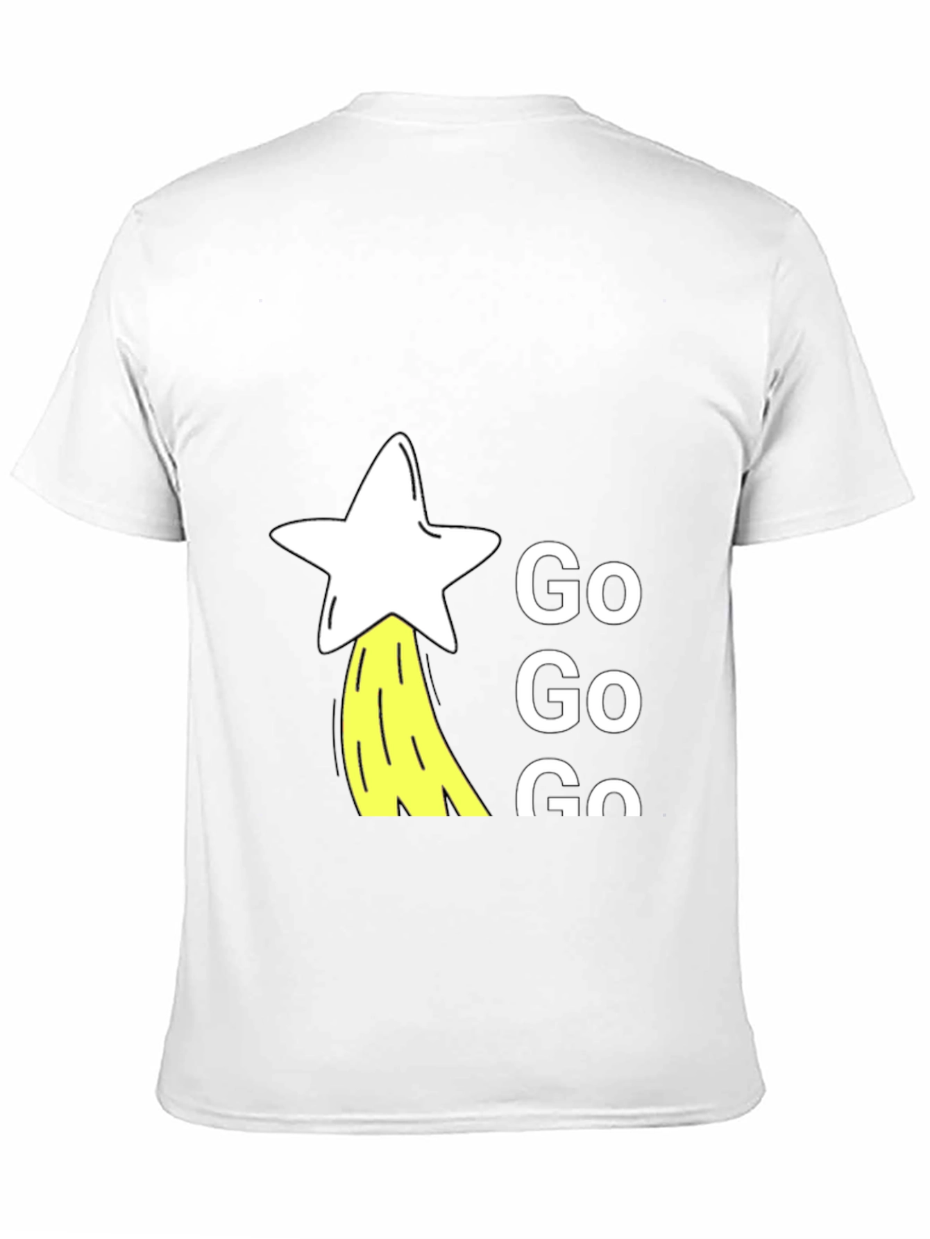 Go Go Go Star Graphic Black T-Shirt