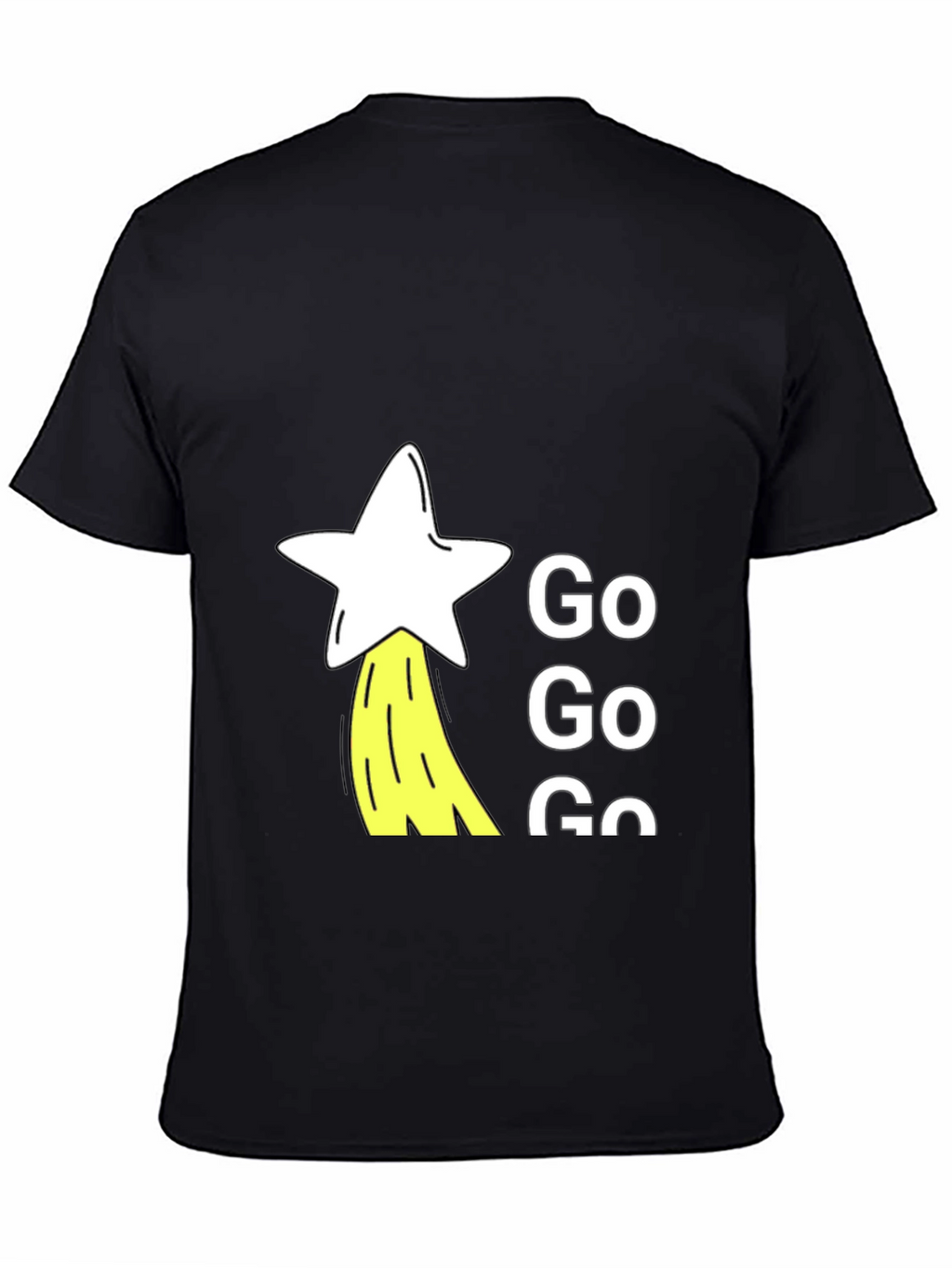 Go Go Go Star Graphic Black T-Shirt