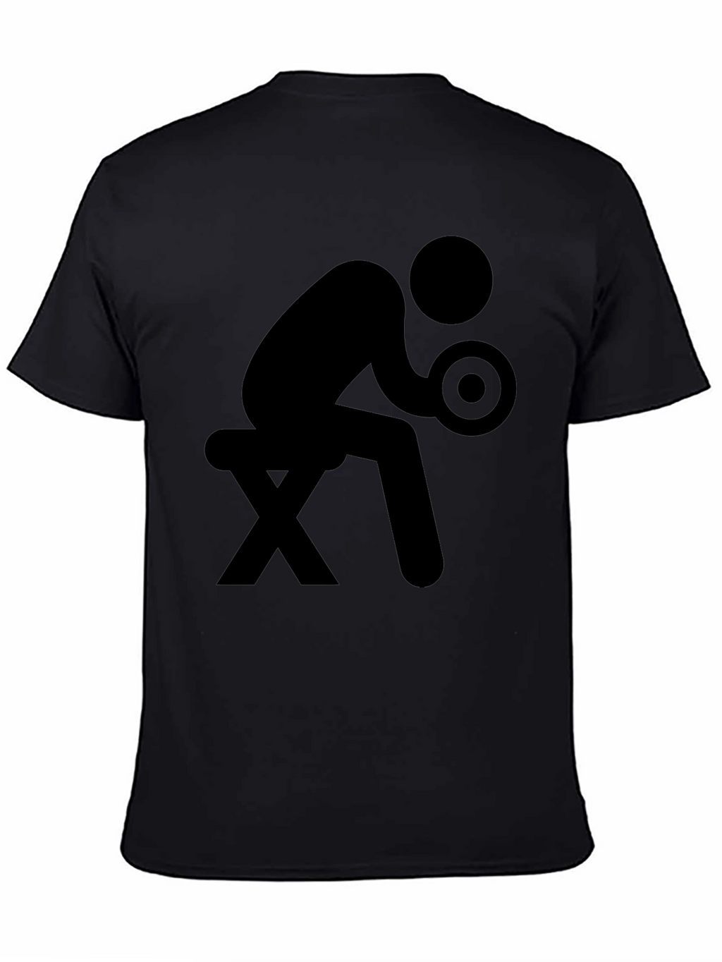 Funny Gym Stick Figure Black T-Shirt