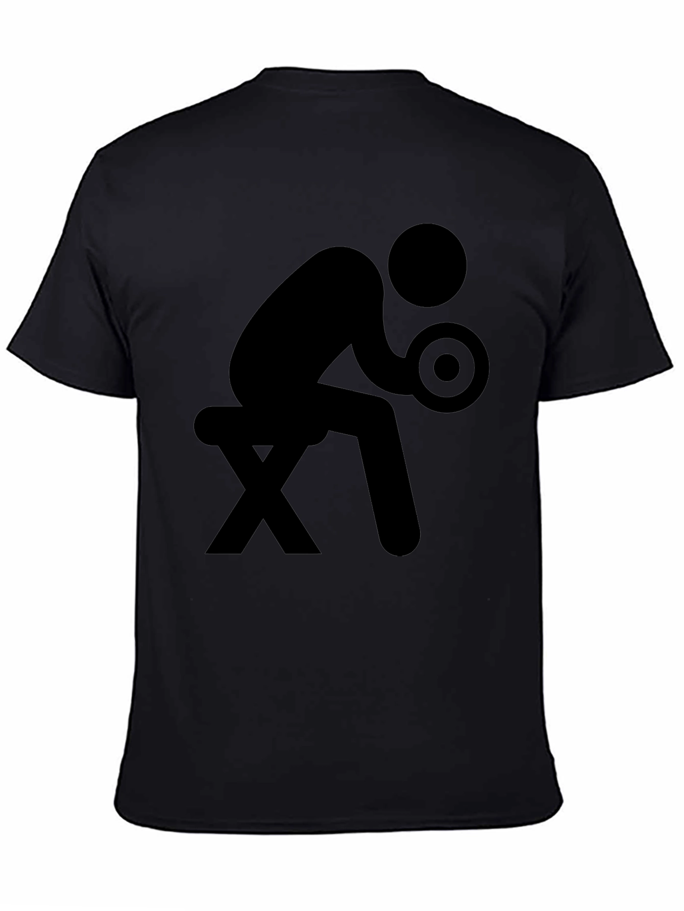 Funny Gym Stick Figure Black T-Shirt