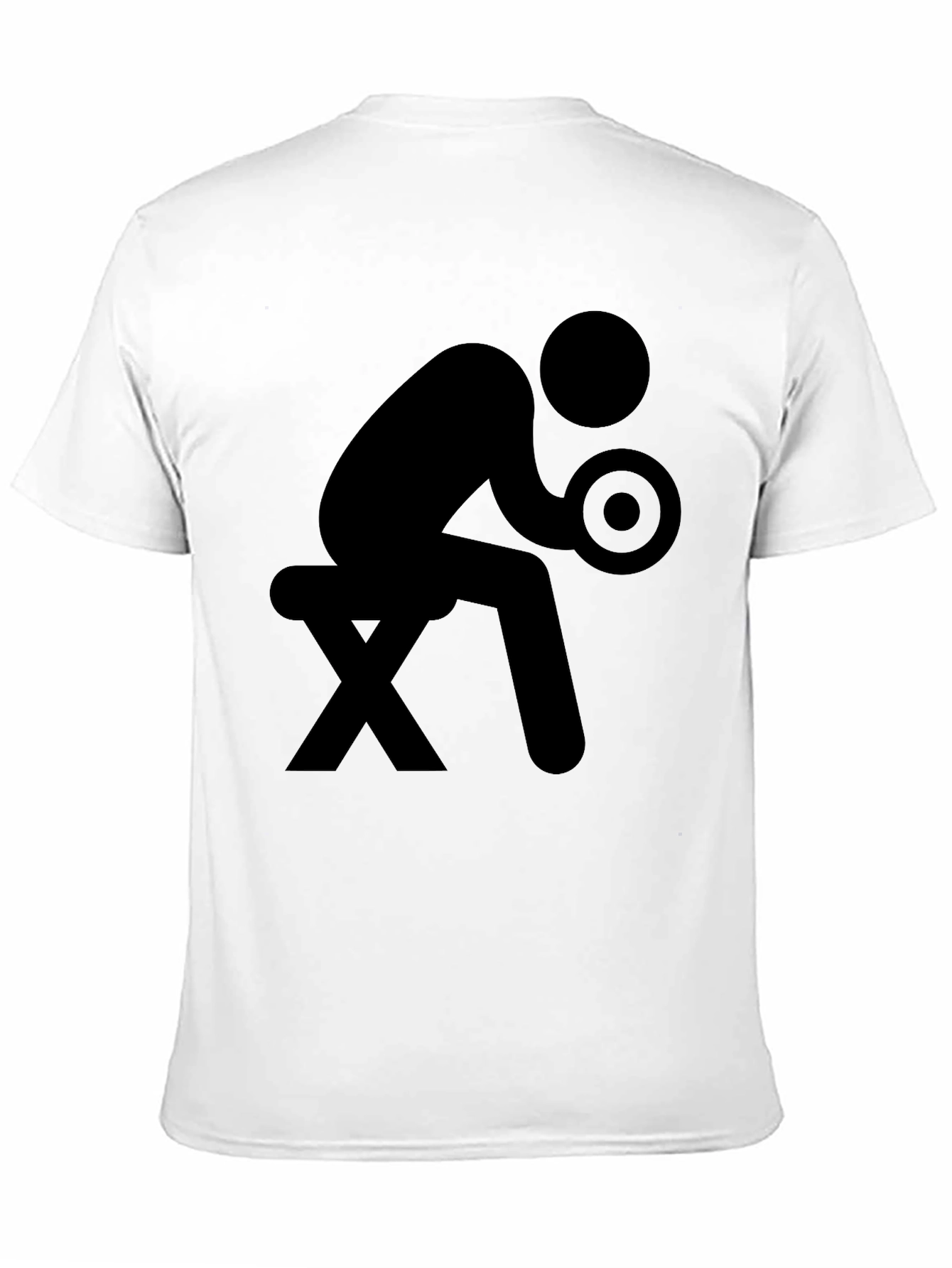 Funny Gym Stick Figure Black T-Shirt