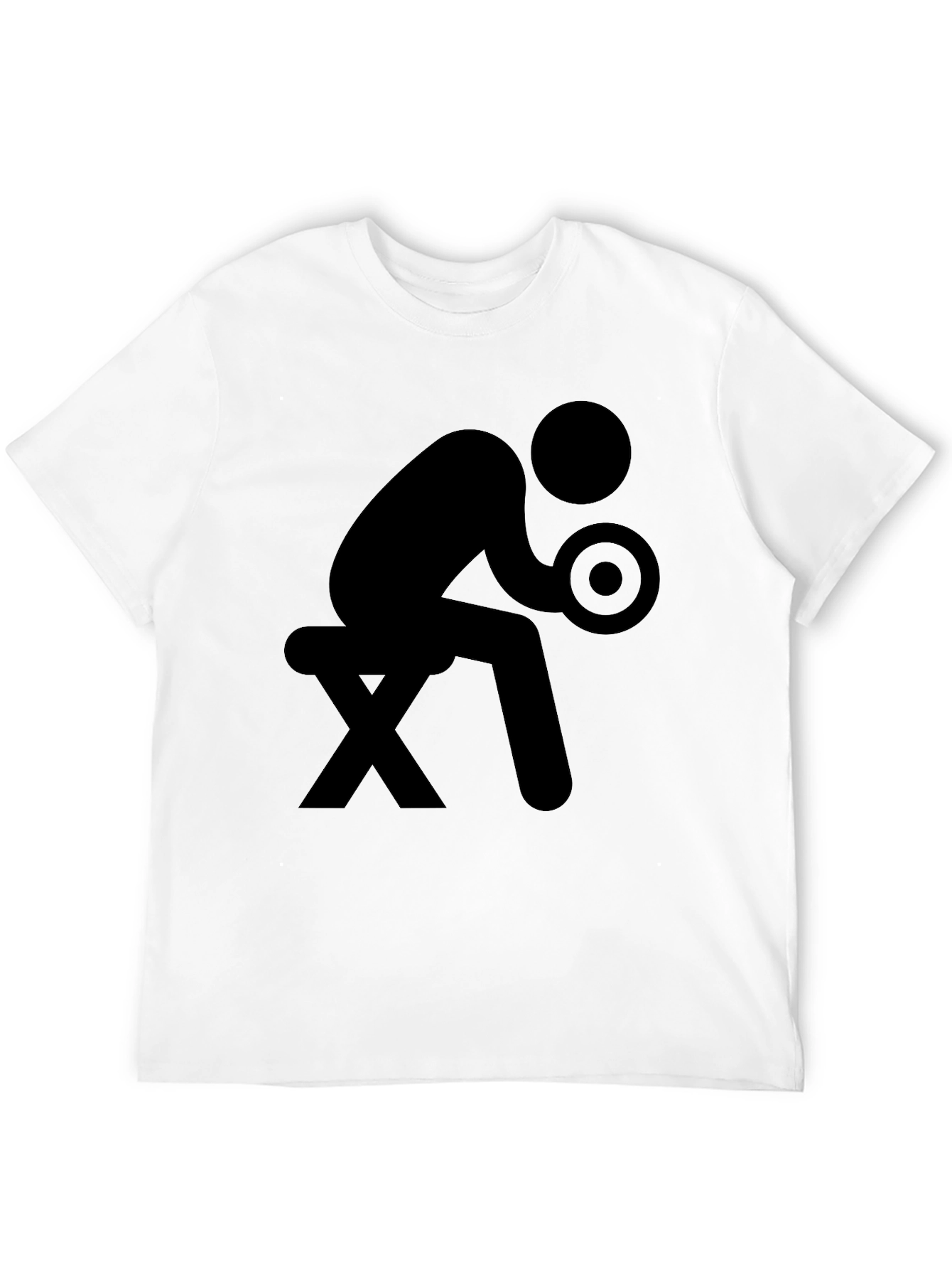 Funny Gym Stick Figure Black T-Shirt