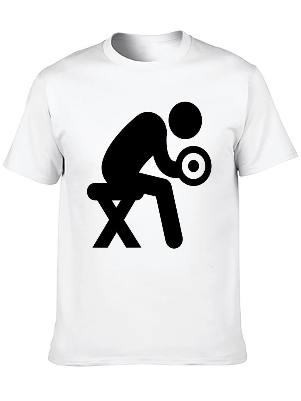 Funny Gym Stick Figure Black T-Shirt