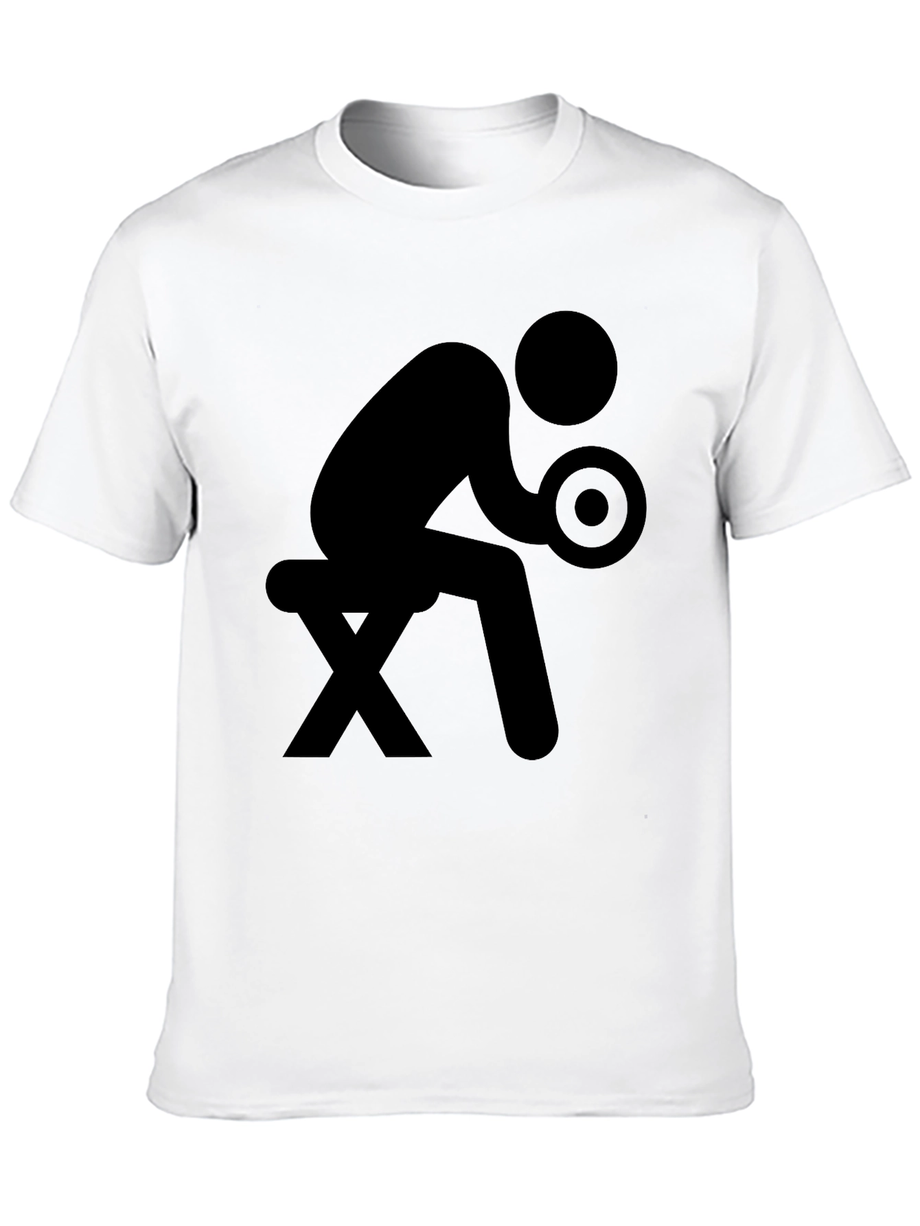 Funny Gym Stick Figure Black T-Shirt