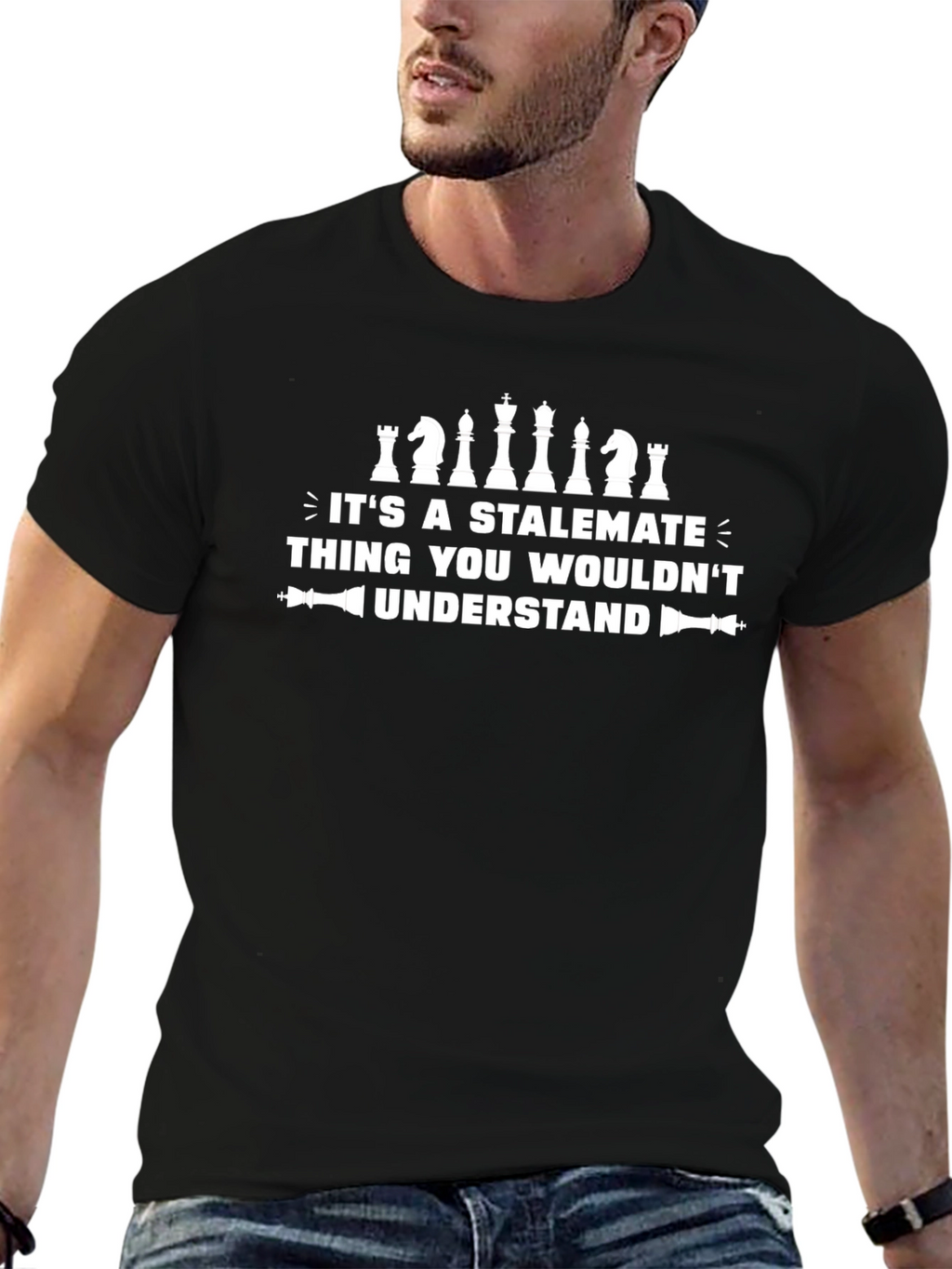 Stalemate Chess Lover T-Shirt - Black