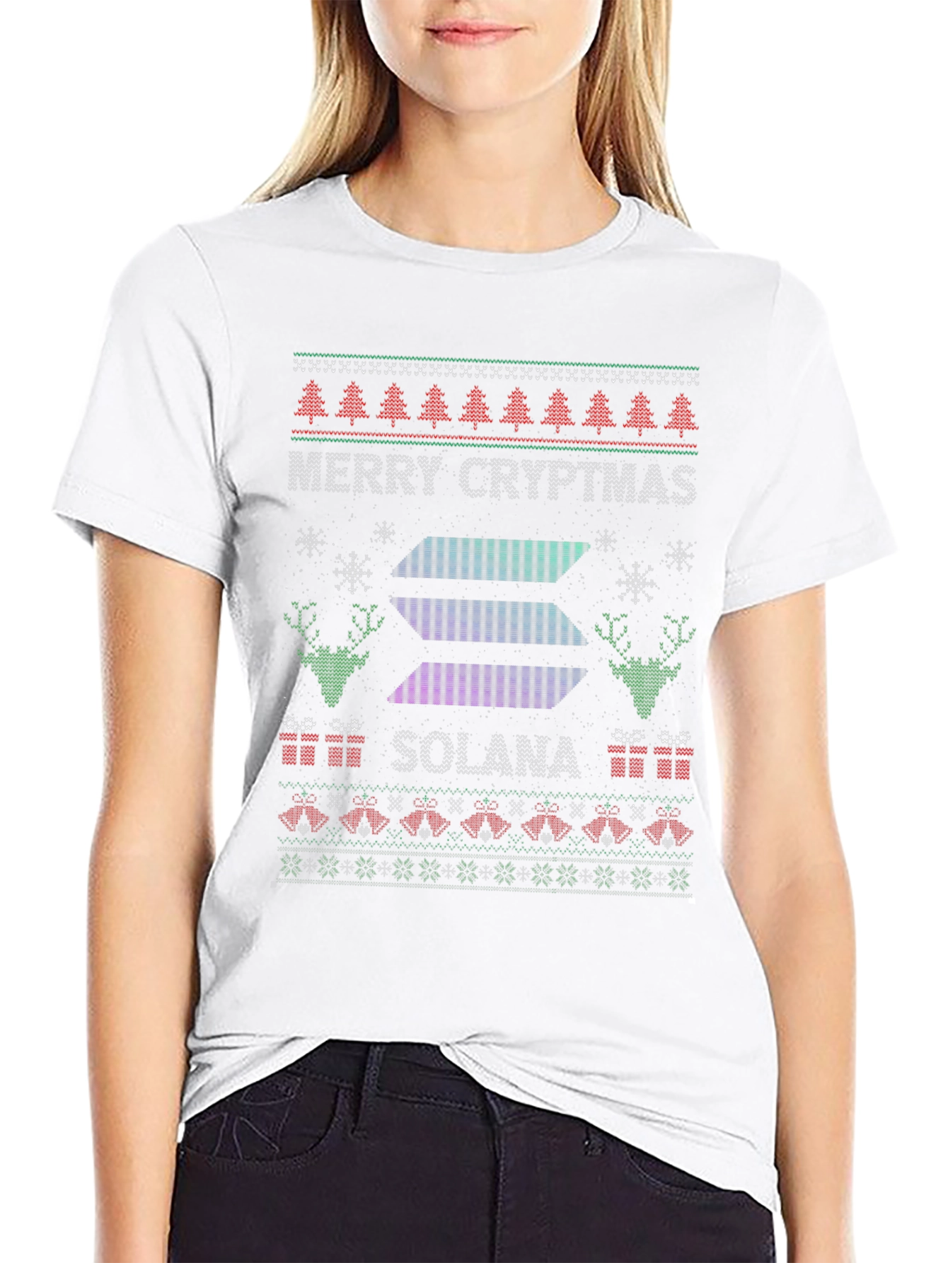 Merry Cryptmas Solana Ugly Christmas Sweater T-Shirt