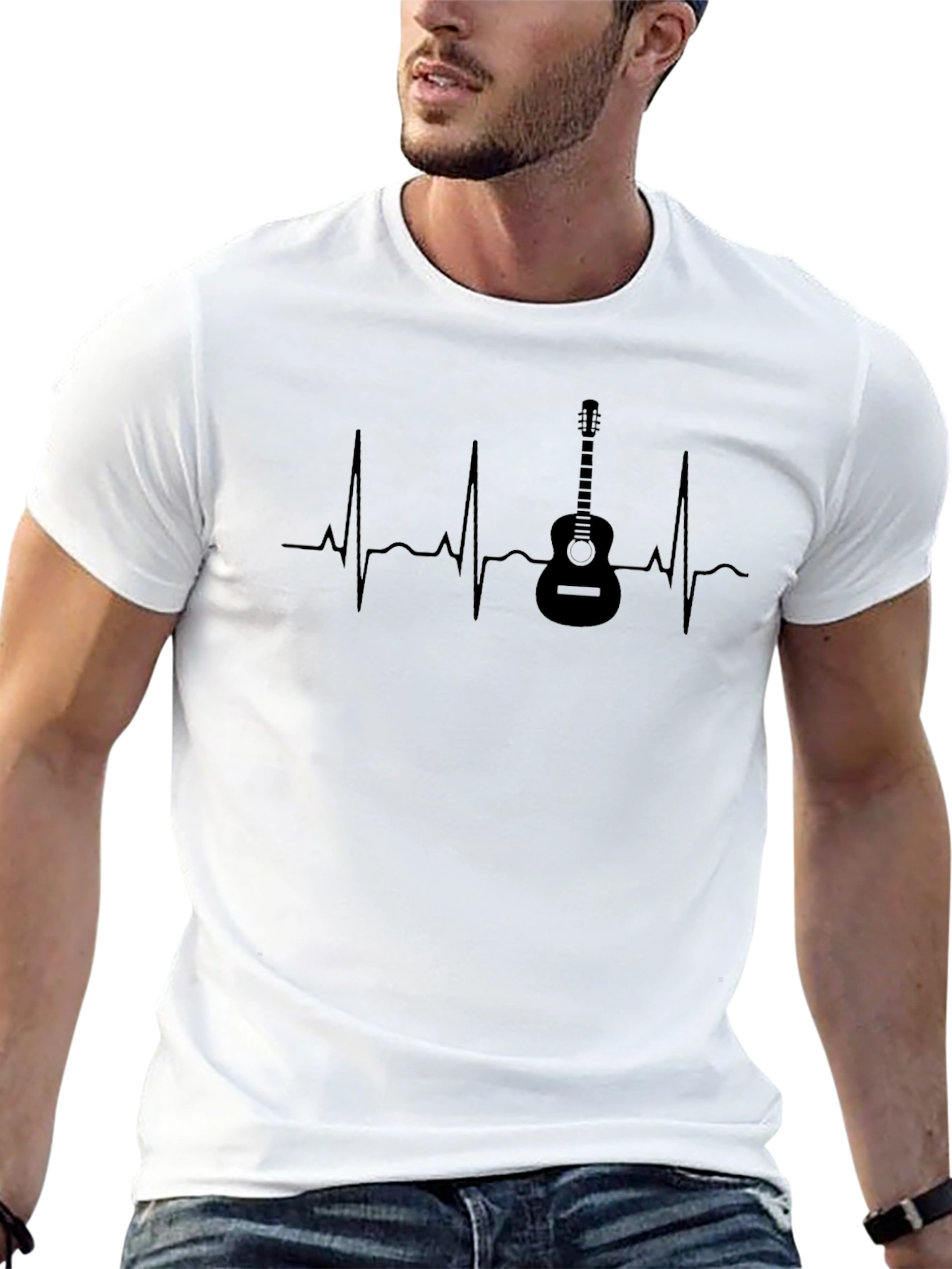 Guitar Heartbeat Graphic Tee
