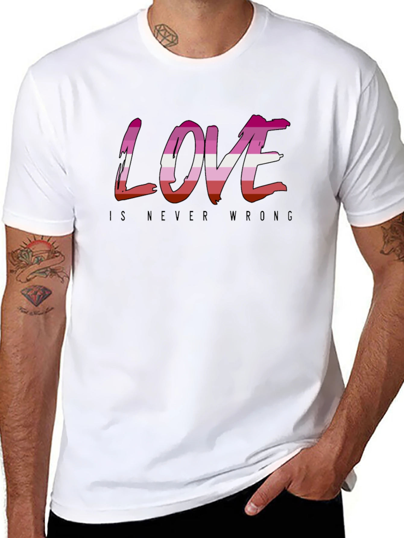 Love is Never Wrong Lesbian Pride T-Shirt