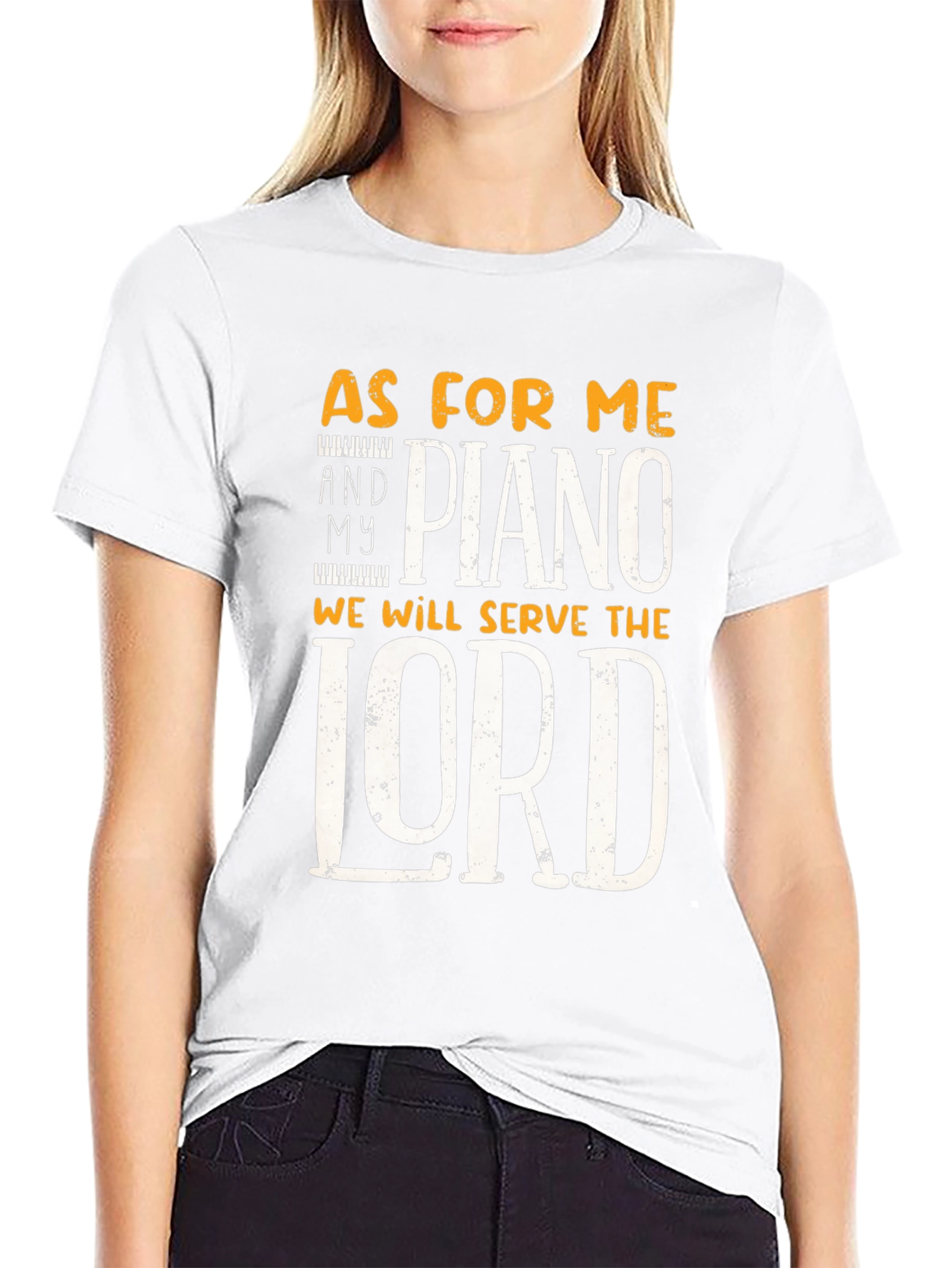 Piano Serve the Lord T-Shirt