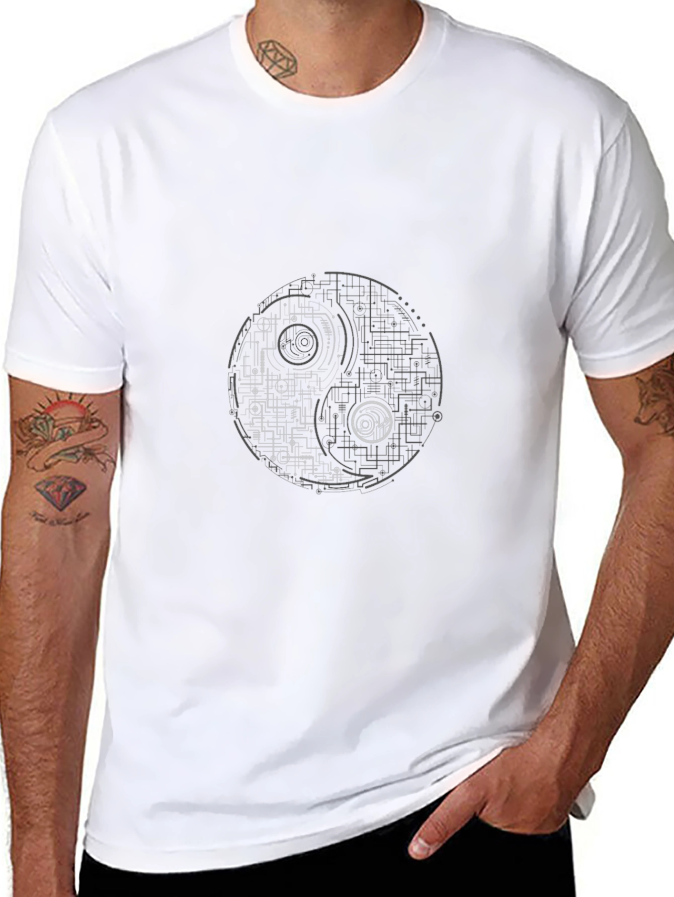 Yin Yang Tech T-Shirt - Balance of Modern Design