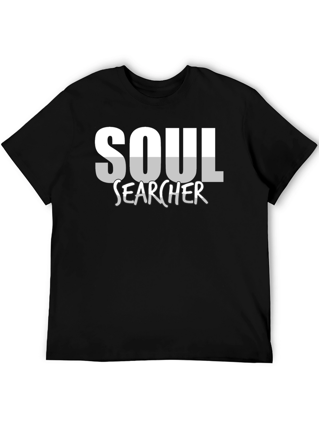 Soul Searcher Graphic Tee - Black Cotton Casual Shirt