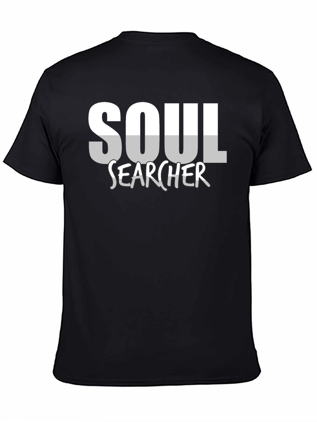 Soul Searcher Graphic Tee - Black Cotton Casual Shirt
