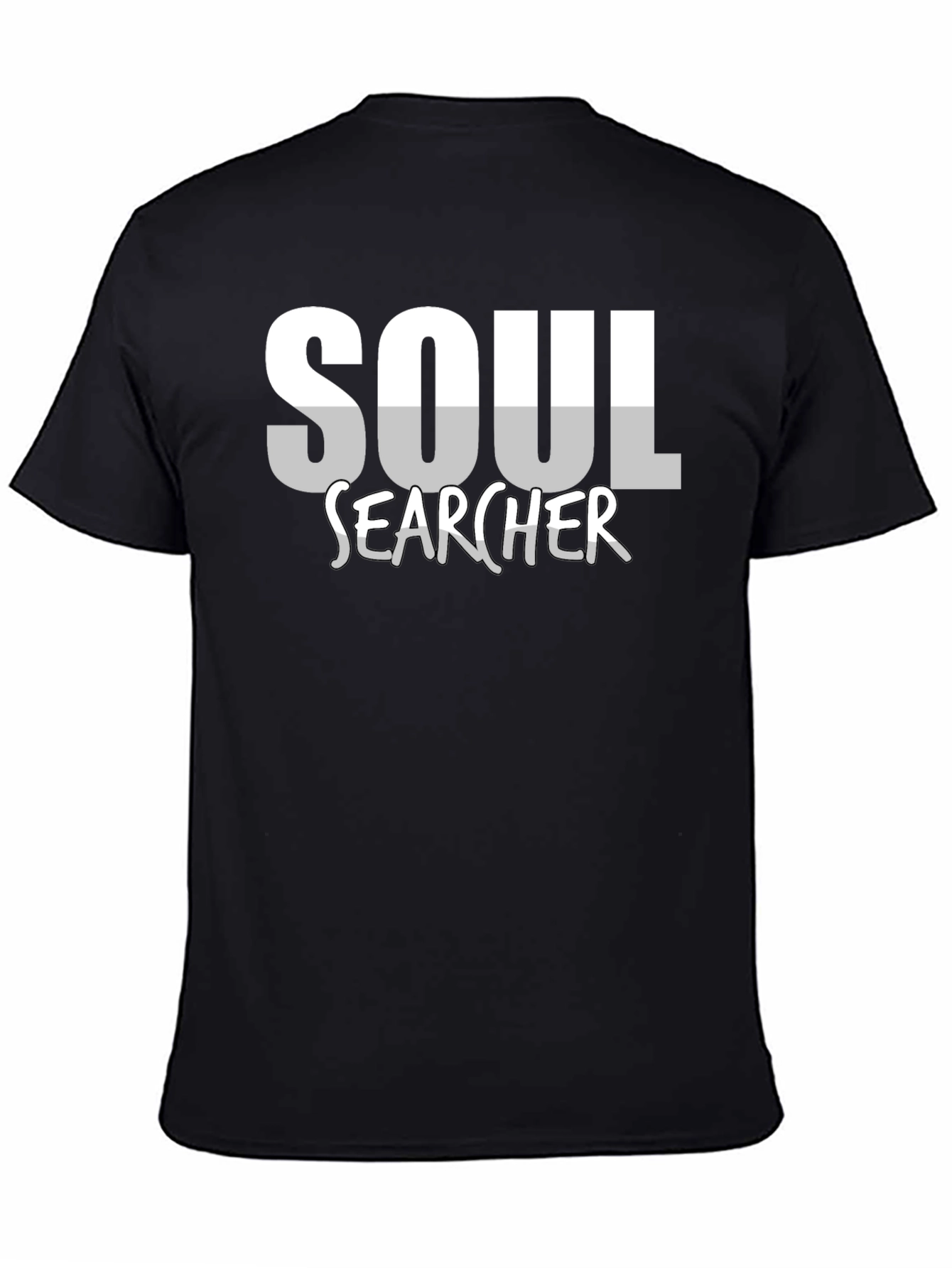 Soul Searcher Graphic Tee - Black Cotton Casual Shirt