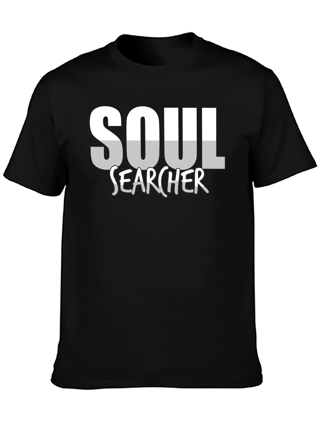 Soul Searcher Graphic Tee - Black Cotton Casual Shirt