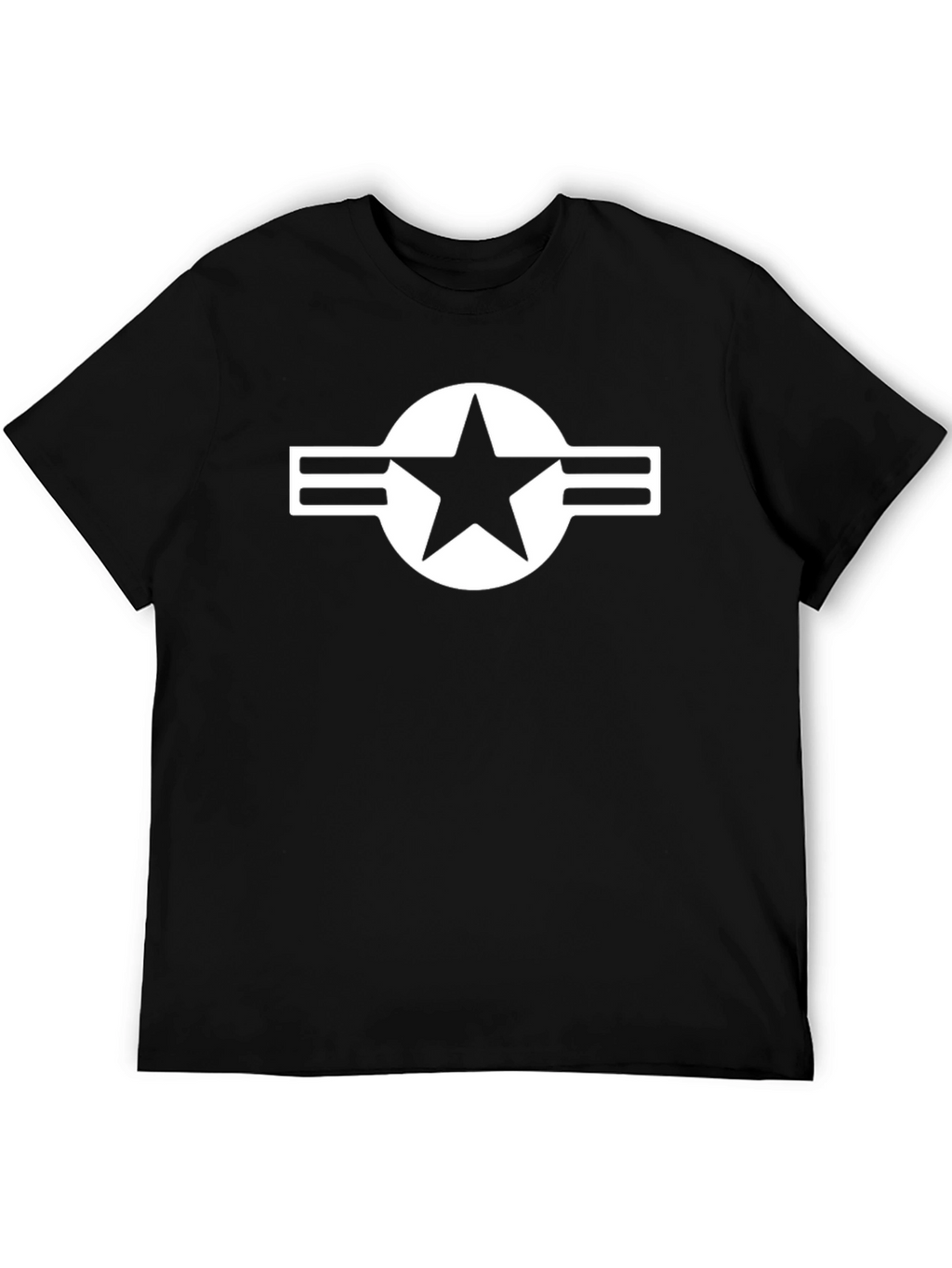 Mens Black T-Shirt with Air Force Logo