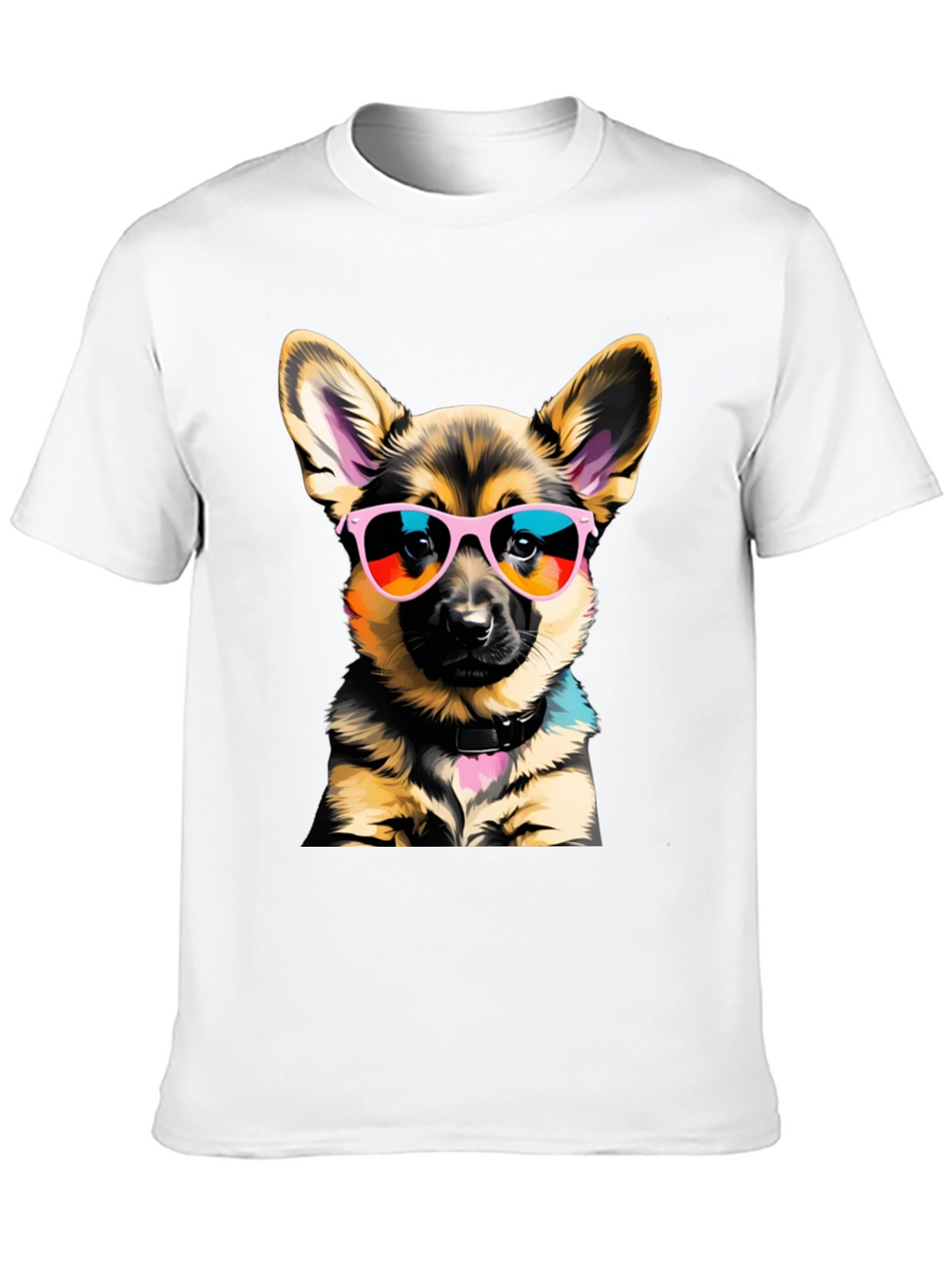 Cool Dog T-Shirt: German Shepherd Puppy in Shades