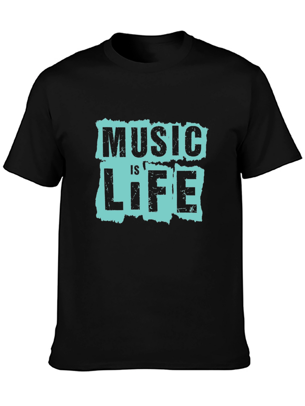 Music is Life Graphic Tee - Black