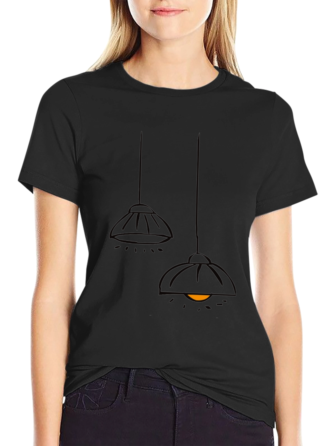Modern Pendant Lamp T-Shirt - Black