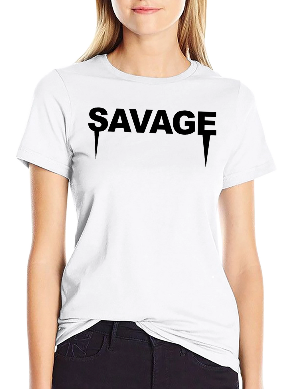 Savage Graphic Print Black Tee