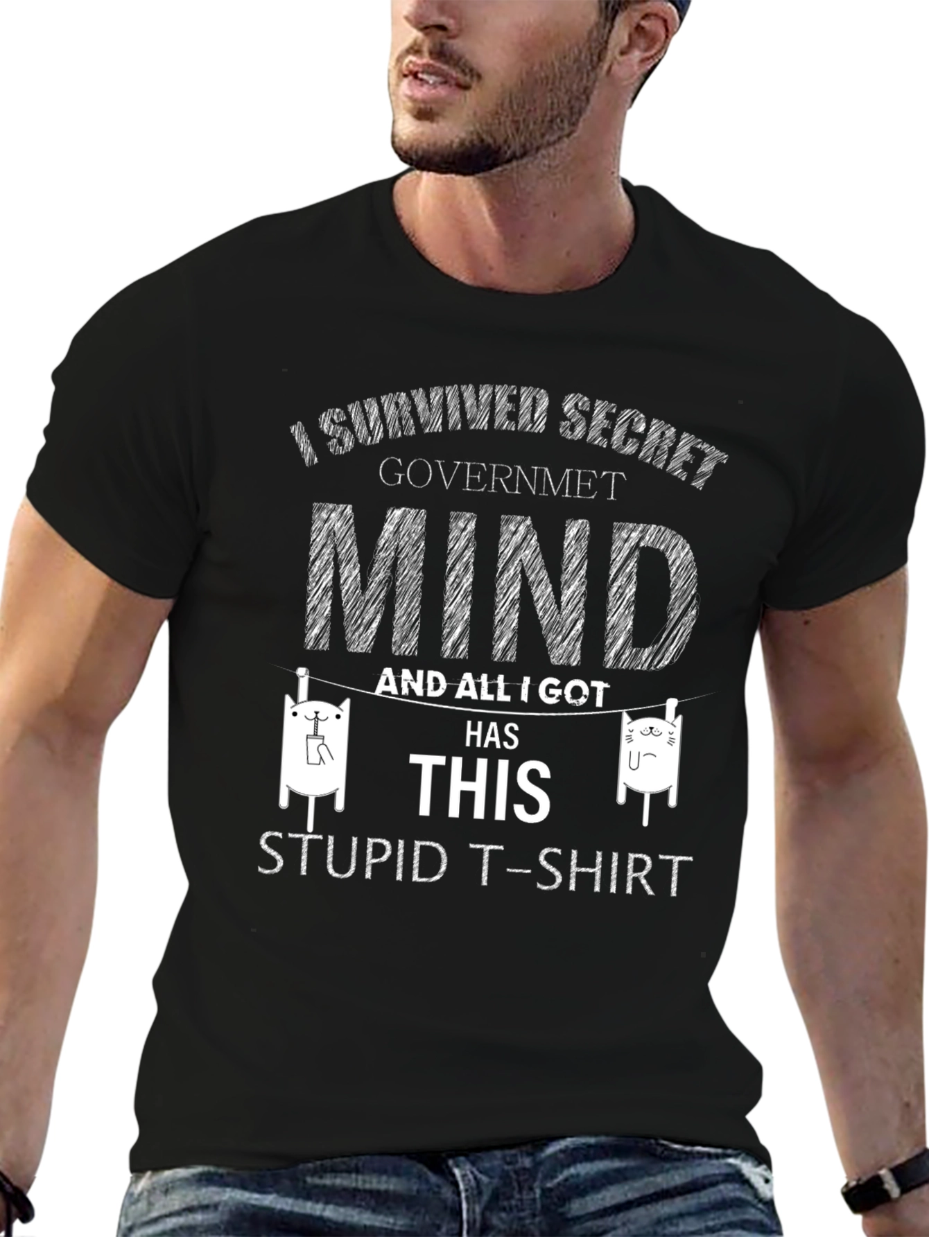 Secret Government Mind Survivor Novelty T-Shirt
