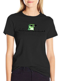 Peaceful Cool Frog Pixel Art Black T-Shirt