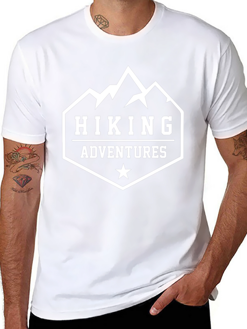 Hiking Adventures Black Graphic T-Shirt