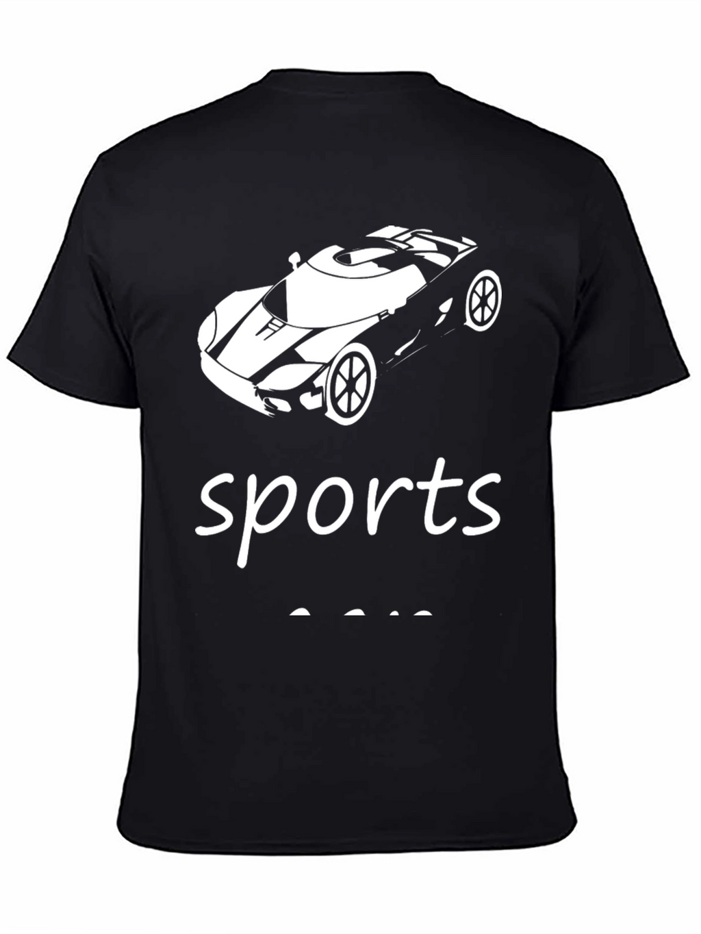 Sports Car T-Shirt - Black Graphic Tee