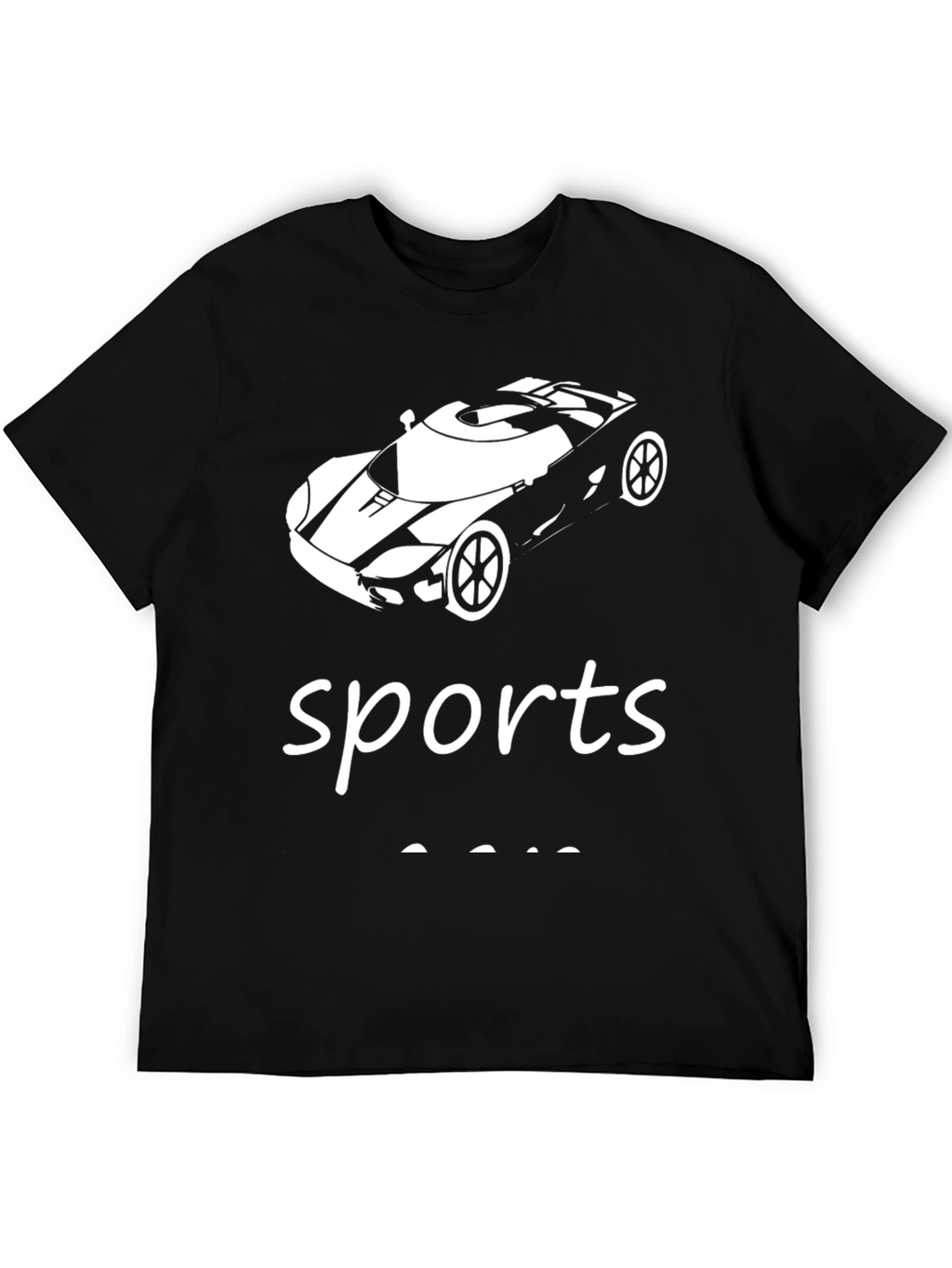 Sports Car T-Shirt - Black Graphic Tee