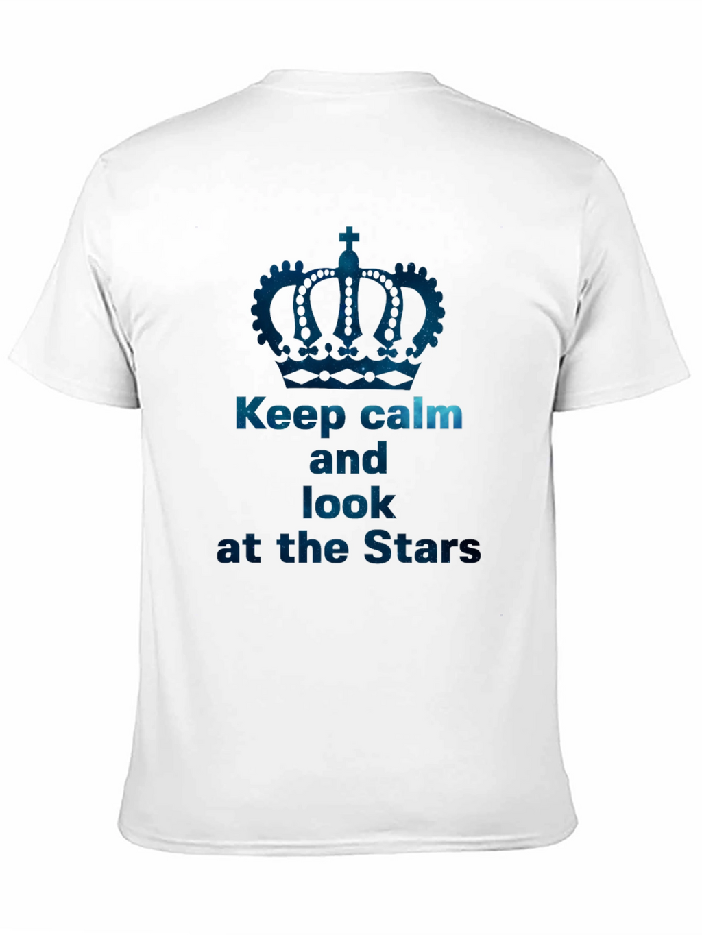 Keep Calm and Look at the Stars Black T-Shirt
