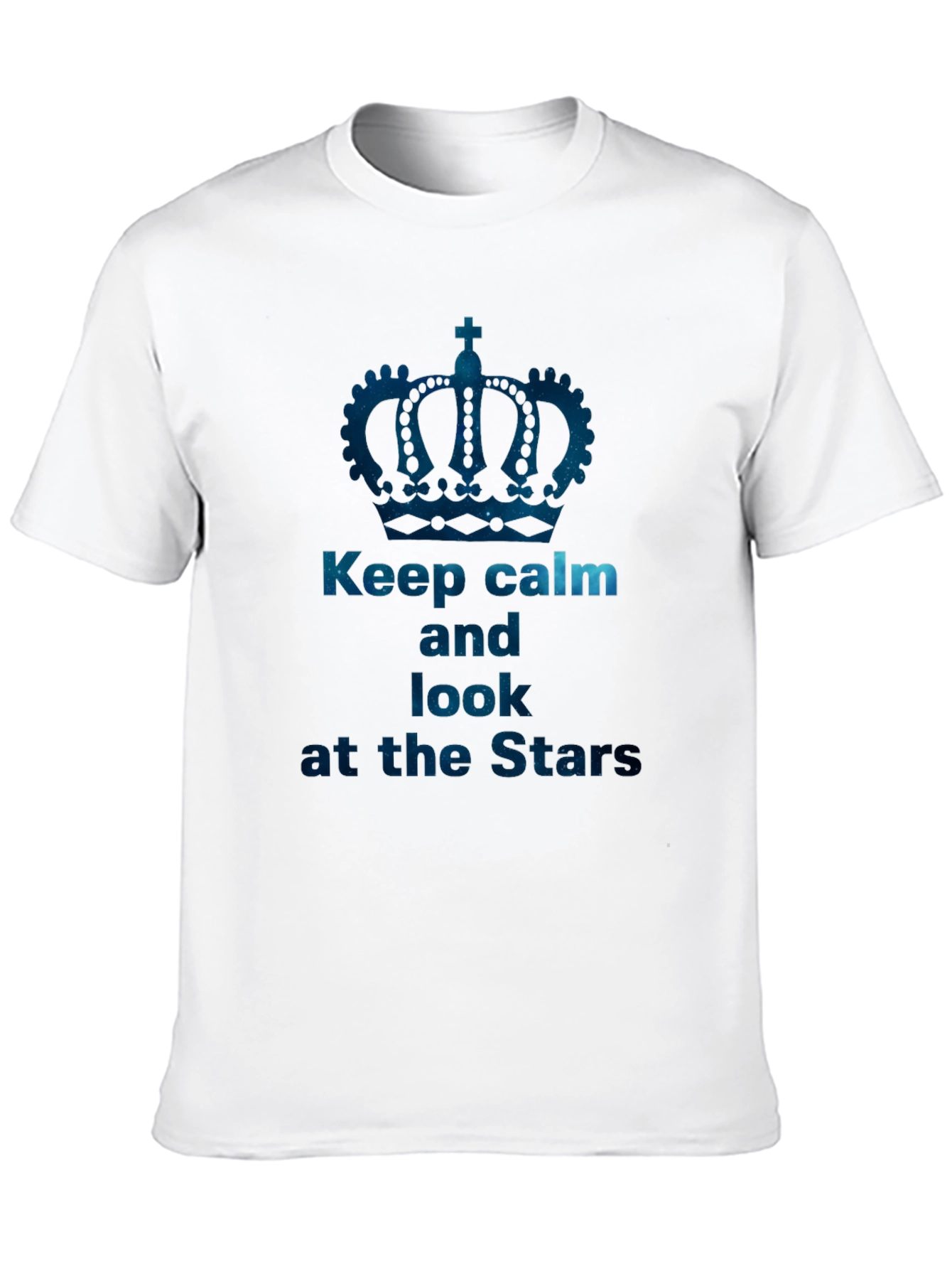 Keep Calm and Look at the Stars Black T-Shirt