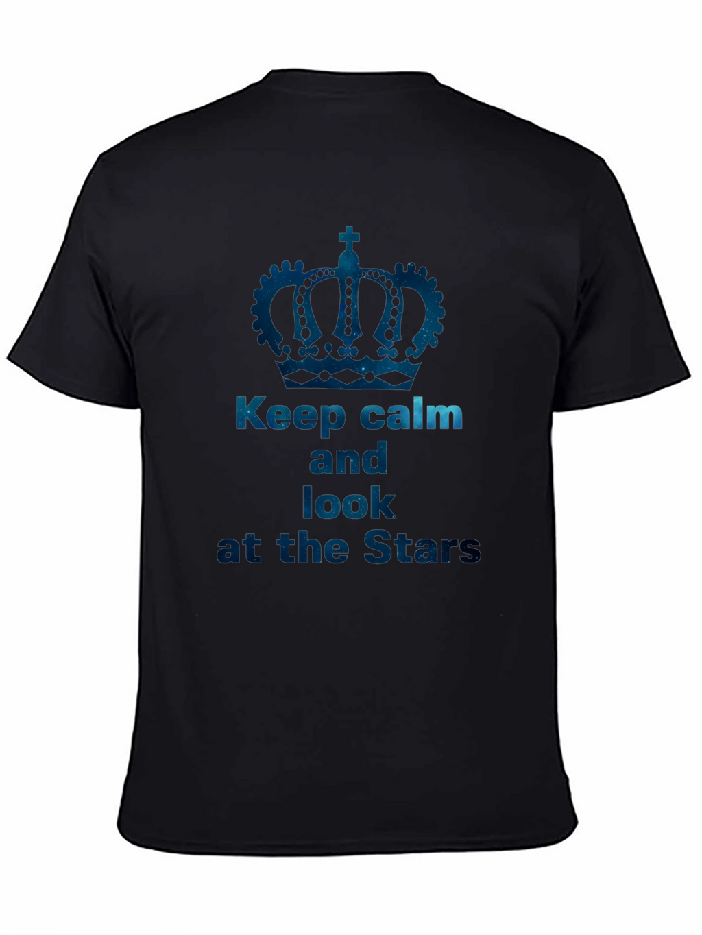 Keep Calm and Look at the Stars Black T-Shirt