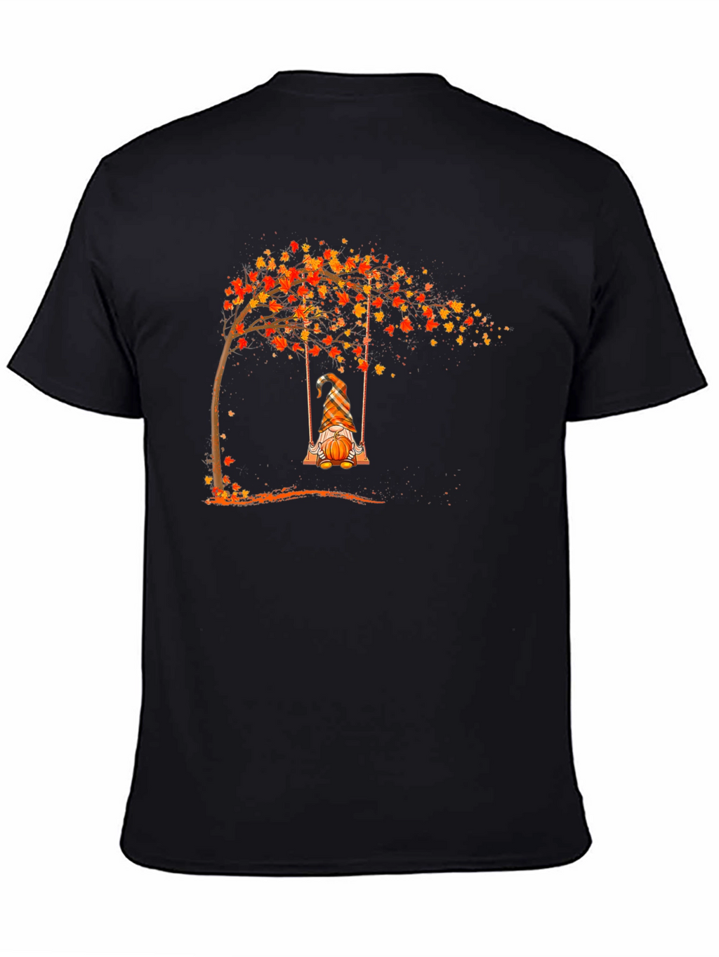 Autumn Gnome on Swing Graphic Tee