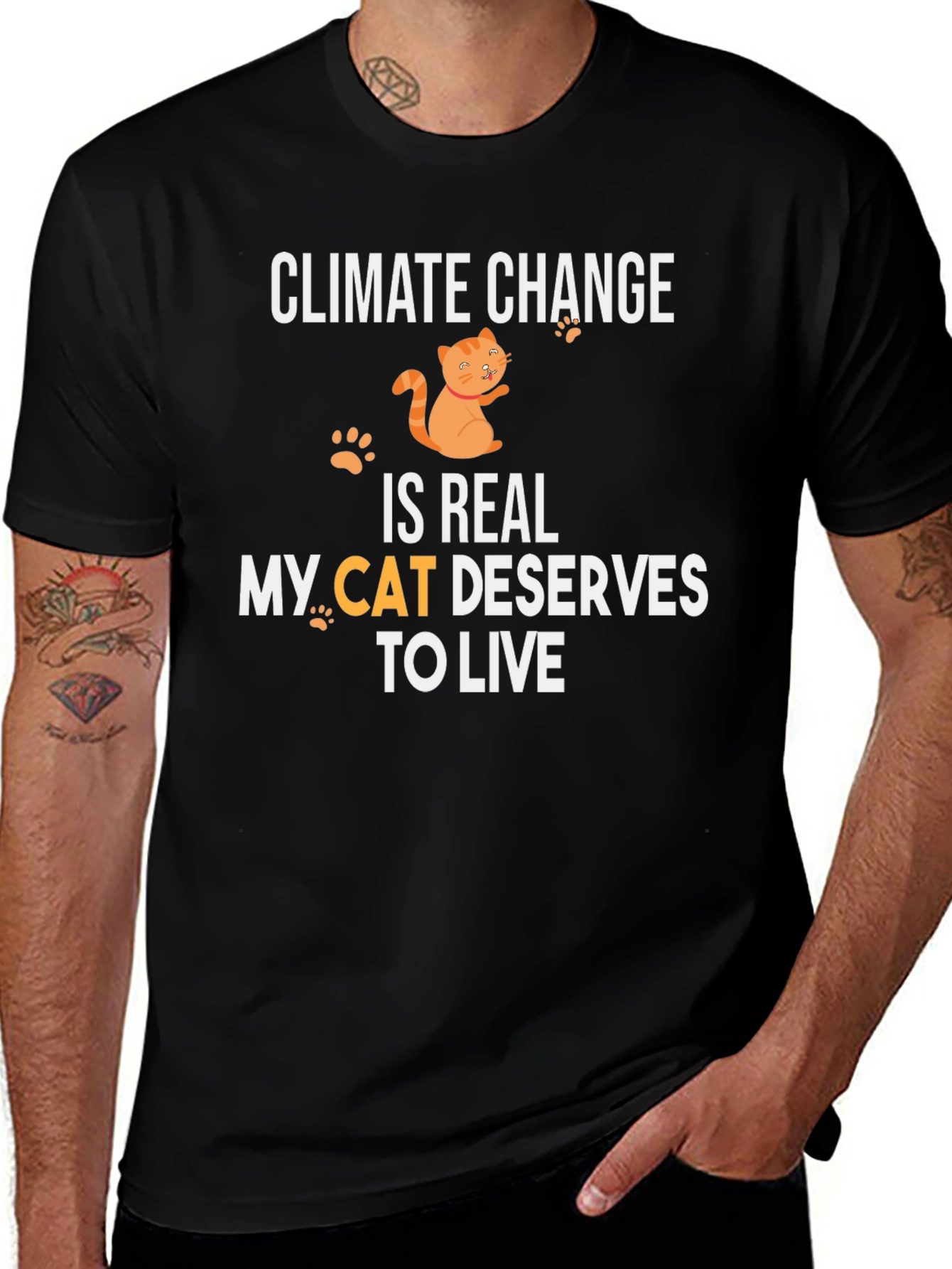 Climate Change Cat T-Shirt