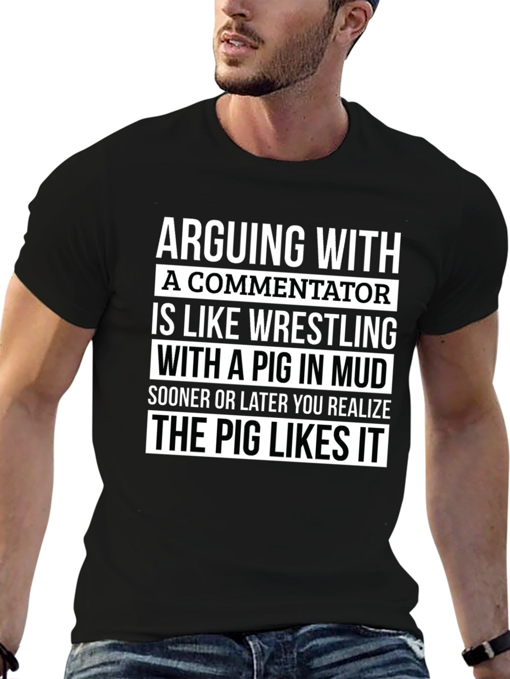 Arguing with a Commentator Funny T-Shirt