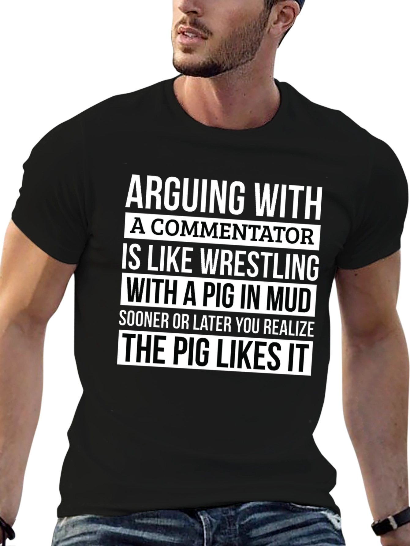 Arguing with a Commentator Funny T-Shirt