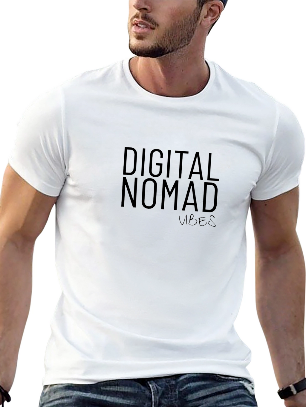 Digital Nomad Vibes Black T-Shirt