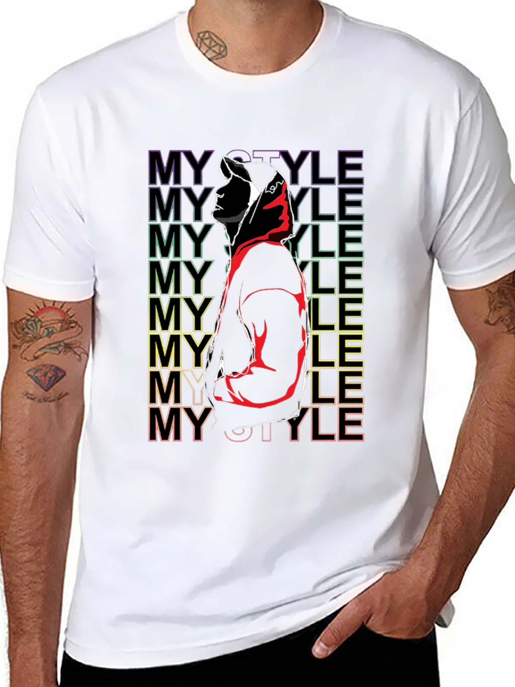 My Style Graphic Print Black T-Shirt
