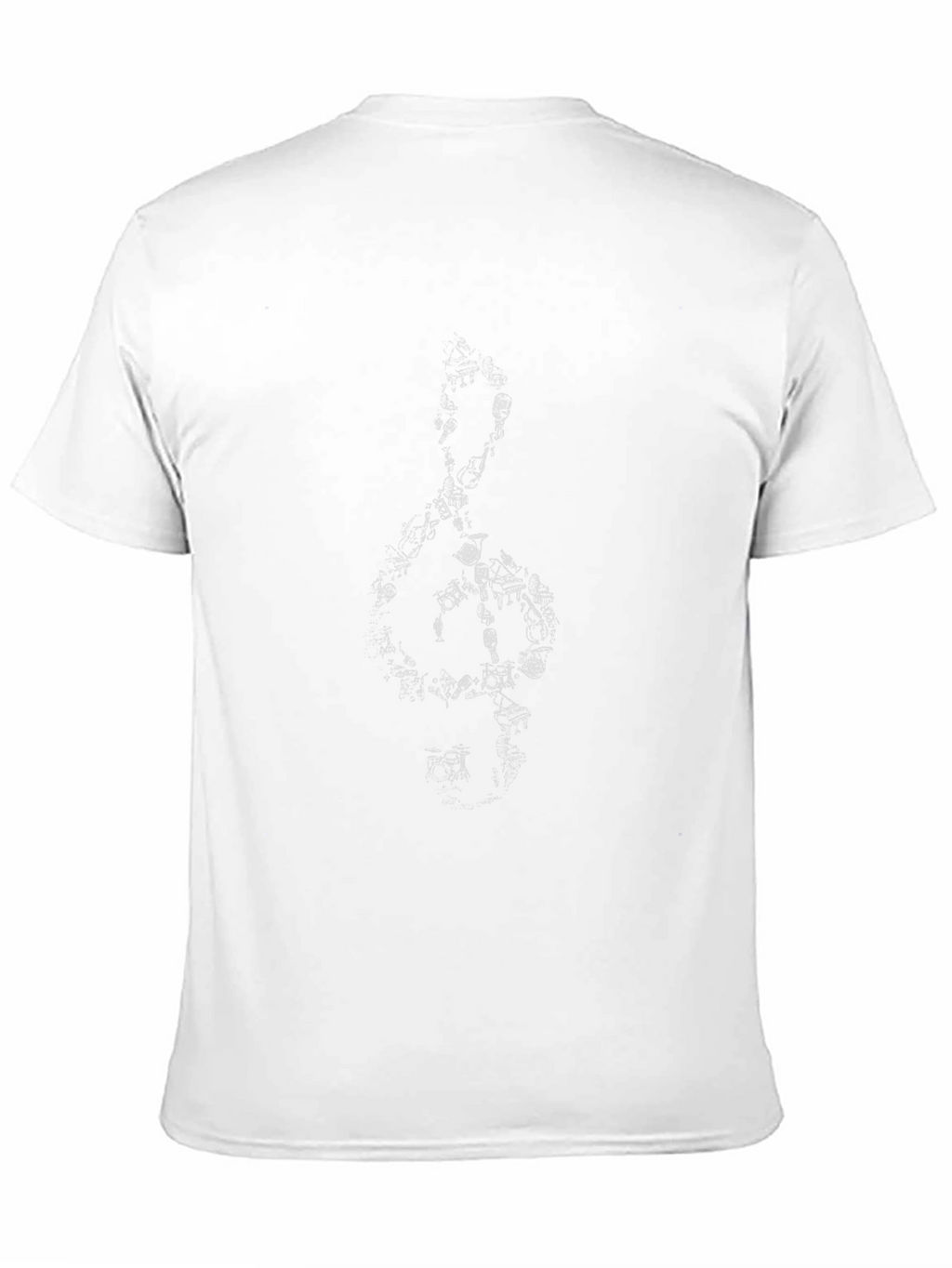 Music Note Graphic Tee - Black Cotton Blend