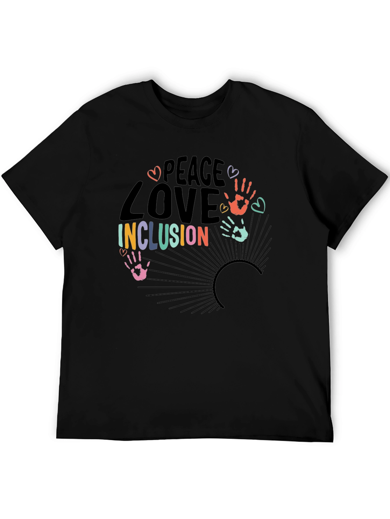 Peace Love Inclusion Graphic T-Shirt