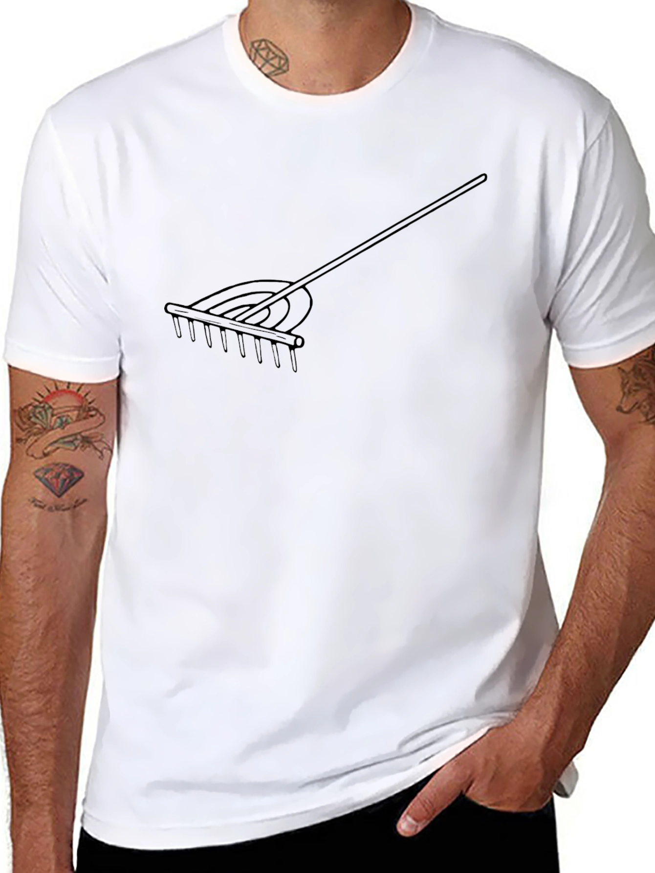 Rake Graphic Black T-Shirt