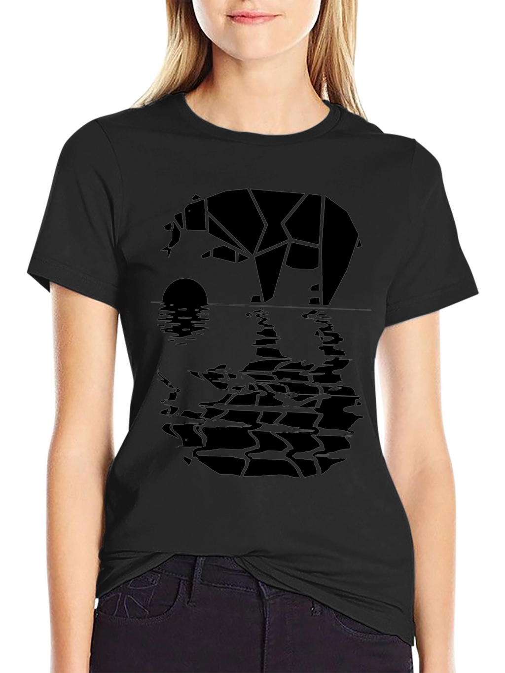 Geometric Bear Graphic Tee