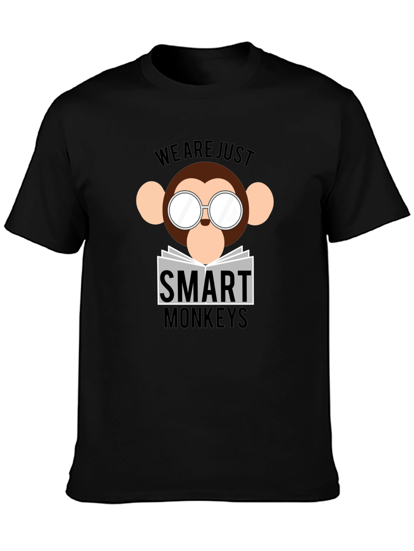 Smart Monkeys Graphic T-Shirt - Funny Animal Tee