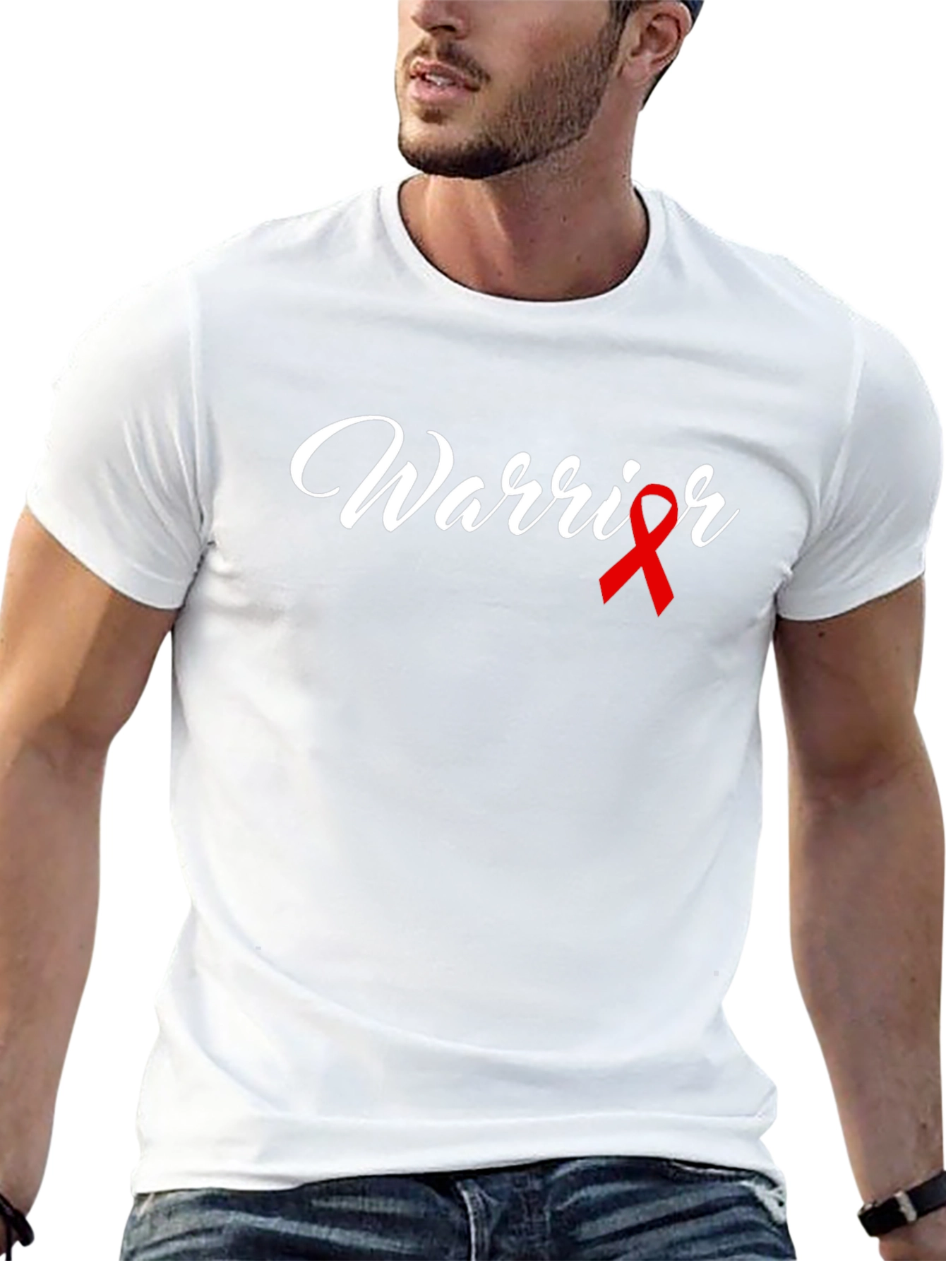 Warrior Ribbon Graphic Tee - Black