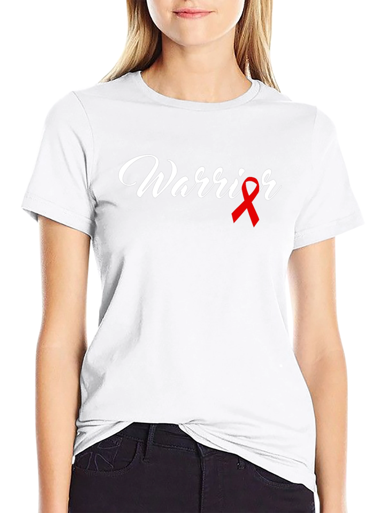 Warrior Ribbon Graphic Tee - Black