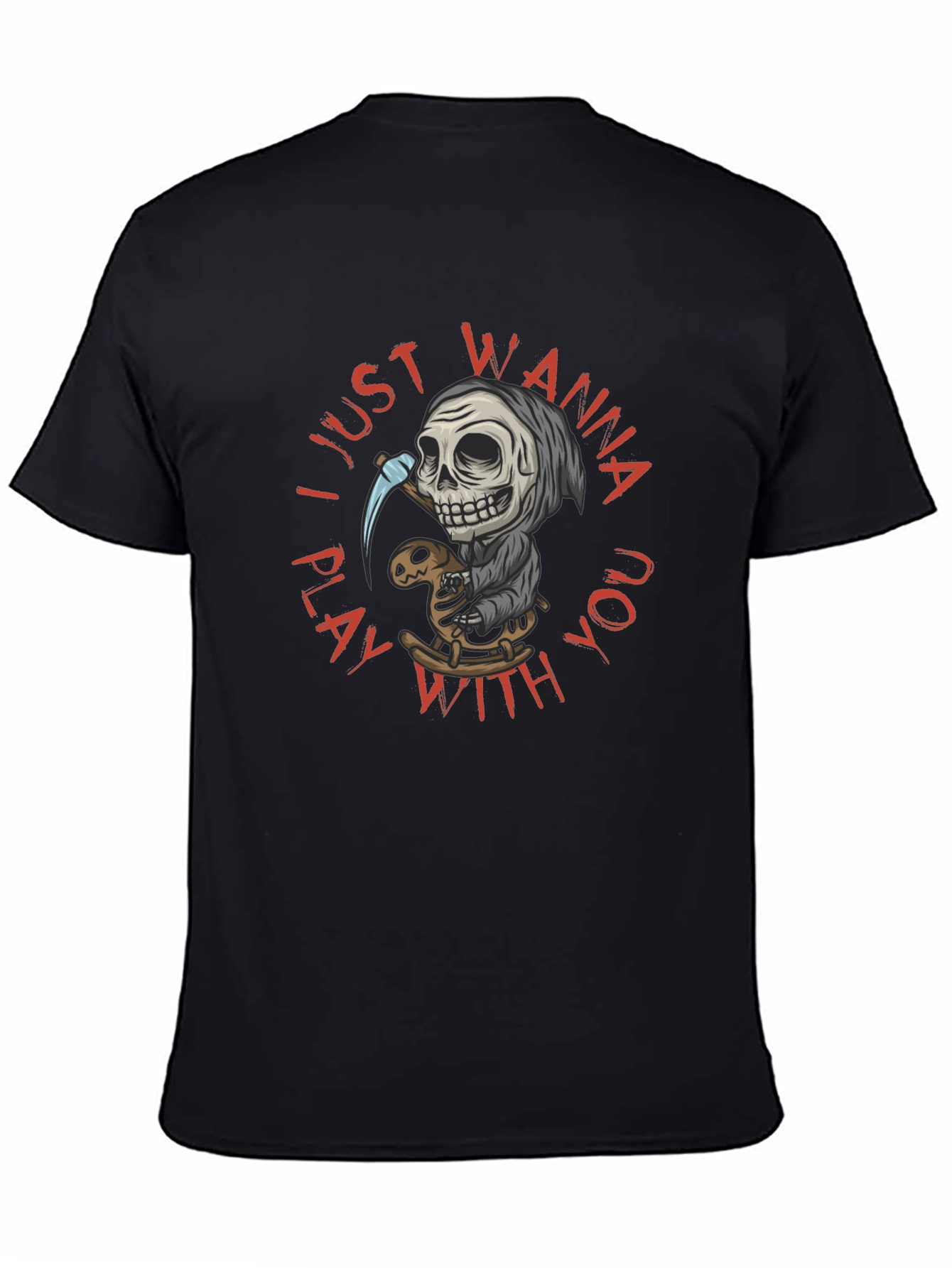Grim Reaper Play T-Shirt - Wanna Play With You